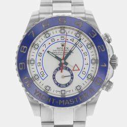 Rolex White 18K White Gold  Yacht-Master II 116680 Automatic Men's Wristwatch 44mm
