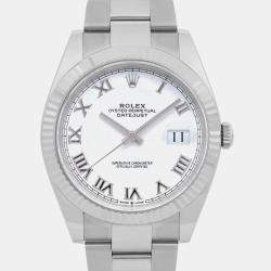 Pre Owned Rolex Gold 18K Gold Stainless Steel Datejust 126233 Automatic Women's Wristwatch 36mm