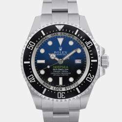 Pre Owned Rolex Black/Blue Stainless Steel Sea-Dweller Deepsea 116660 Automatic Men's Wristwatch 44mm