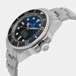 Pre Owned Rolex Black/Blue Stainless Steel Sea-Dweller Deepsea 116660 Automatic Men's Wristwatch 44mm