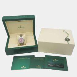 Rolex Pink Stainless Steel Oyster Perpetual 126000 Automatic Men's Wristwatch 36 mm