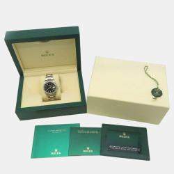 Rolex Black Stainless Steel Datejust 126200 Automatic Men's Wristwatch 36 mm