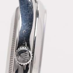 Pre Owned Rolex Silver Stainless Steel Oyster Perpetual M116000 Men's Wristwatch 36 mm