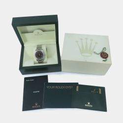 Rolex Black Stainless Steel Oyster Perpetual 116000 Automatic Men's Wristwatch 36 mm