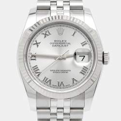 Pre Owned Rolex Silver  Datejust 116234 Automatic Men's Wristwatch