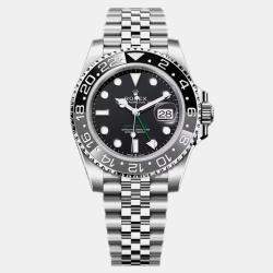 Rolex Black Stainless Steel GMT Master II Automatic Men's Wristwatch 40 mm