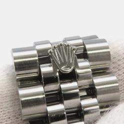 Rolex Black Diamond 18k White Gold Stainless Steel Datejust Automatic Men's Wristwatch 36 mm