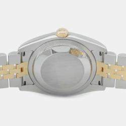 Rolex Champagne 18k Yellow Gold Stainless Steel Datejust  Automatic Men's Wristwatch 36 mm