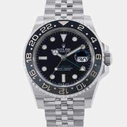 Rolex Black Stainless Steel GMT-Master II Automatic Men's Wristwatch 40 mm