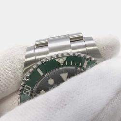 Rolex Green Stainless Steel Submariner Automatic Men's Wristwatch 40 mm