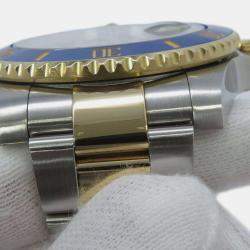 Rolex Blue 18k Yellow Gold Stainless Steel Submariner Automatic Men's Wristwatch 40 mm