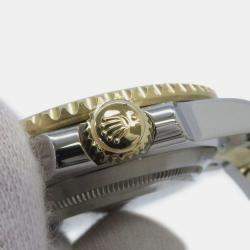 Rolex Blue 18k Yellow Gold Stainless Steel Submariner Automatic Men's Wristwatch 40 mm