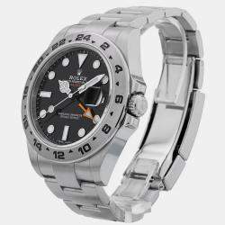 Rolex Black Stainless Steel Explorer II 216570 Men's Wristwatch 40 mm