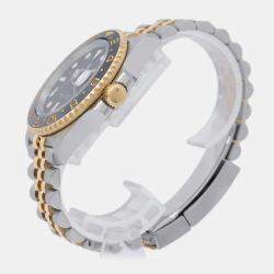 Rolex Black 18k Yellow Gold Stainless Steel GMT-Master II 126713GRNR Automatic Men's Wristwatch 40 mm