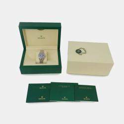 Rolex Blue 18k White Gold Stainless Steel Datejust 278274 Automatic Men's Wristwatch 31 mm