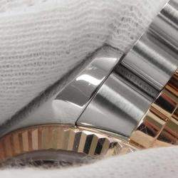 Rolex Black 18k Rose Gold Stainless Steel Datejust Automatic Men's Wristwatch 36 mm