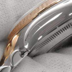 Rolex Black 18k Rose Gold Stainless Steel Datejust Automatic Men's Wristwatch 36 mm