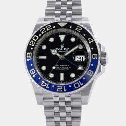 Rolex Black Stainless Steel GMT-Master II Automatic Men's Wristwatch 40 mm
