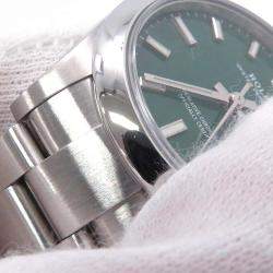 Rolex Green Stainless Steel Oyster Perpetual 277200 Automatic Men's Wristwatch 31mm