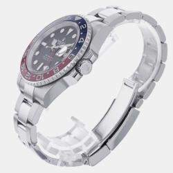 Rolex Black Stainless Steel GMT-Master II Automatic Men's Wristwatch 40 mm