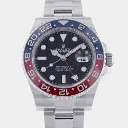 Rolex Black Stainless Steel GMT-Master II Automatic Men's Wristwatch 40 mm