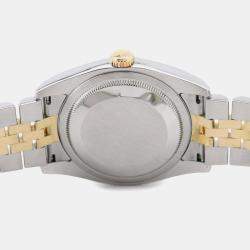 Rolex Blue 18k Yellow Gold Stainless Steel Datejust 116233 Automatic Men's Wristwatch 36mm