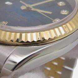Rolex Blue 18k Yellow Gold Stainless Steel Datejust 116233 Automatic Men's Wristwatch 36mm