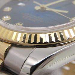 Rolex Blue 18k Yellow Gold Stainless Steel Datejust 116233 Automatic Men's Wristwatch 36mm