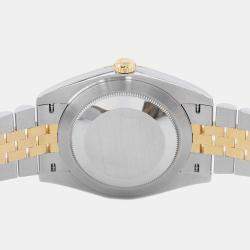 Rolex Grey 18k Yellow Gold Stainless Steel Datejust 126333 Automatic Men's Wristwatch 41mm
