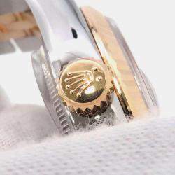 Rolex Blue 18k Yellow Gold Stainless Steel Datejust Automatic Men's Wristwatch 36mm