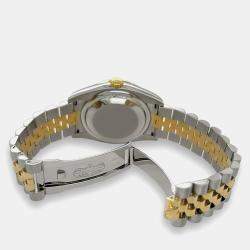 Rolex Custom Green 3.05ct Stainless Steel Yellow Gold Datejust  Automatic Men's Wristwatch 36mm