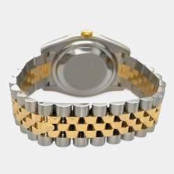 Rolex Custom Gray 3.05ct Diamonds 18K Yellow Gold Stainless Steel Datejust 116233 Automatic Men's Wristwatch 36mm