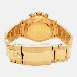 Rolex Custom Black 4.8ct Diamonds 18K Yellow Gold Cosmograph Daytona 116528 Automatic Men's Wristwatch 40mm