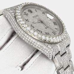 Rolex Custom  Diamond Stainless Steel Datejust II 116300 Automatic Men's Wristwatch 41mm