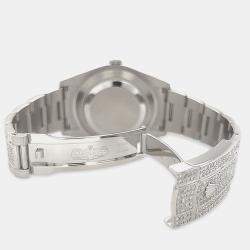 Rolex Custom  Diamond Stainless Steel Datejust II 116300 Automatic Men's Wristwatch 41mm
