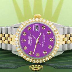 Rolex Custom Sangria 3.05CT Diamond 18K Yellow Gold Stainless Steel Datejust  Automatic Men's Wristwatch 36mm