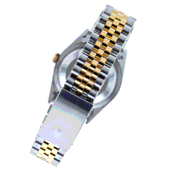 Rolex Custom Navy Blue 3.05CT Diamond 18K Yellow Gold Stainless Steel Datejust  Automatic Men's Wristwatch 36mm