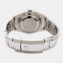 Rolex Custom Grey 5CT Diamond Stainless Steel Datejust II 116300 Automatic Men's Wristwatch 41 mm
