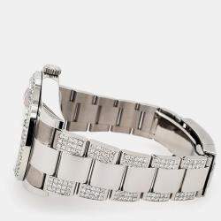 Rolex Custom 5CT Diamond Stainless Steel Datejust II 116300 Automatic Men's Wristwatch 41 mm