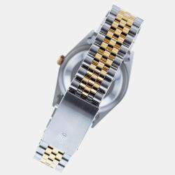 Rolex Custom Green 3.10ct Diamond 18k Yellow Gold Stainless Steel Datejust Automatic Men's Wristwatch 36 mm