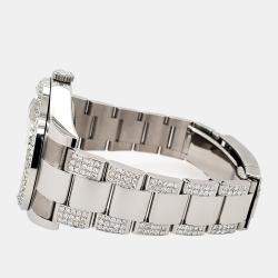 Rolex Custom 5ct Diamond Stainless Steel Datejust II 116300 Automatic Men's Wristwatch 41 mm