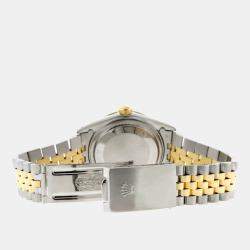 Rolex Custom Pink 1.4ct Diamond 18k Yellow Gold Stainless Steel Datejust Automatic Men's Wristwatch 36 mm