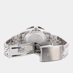 Rolex Custom White 4.6ct Diamond Stainless Steel Datejust Automatic Men's Wristwatch 36 mm