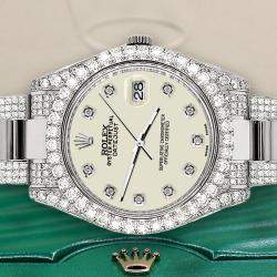 Rolex Custom 4.5ct Diamond Stainless Steel Datejust II 116300 Automatic Men's Wristwatch 41 mm