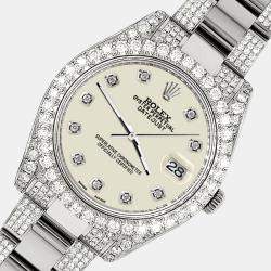 Rolex Custom 4.5ct Diamond Stainless Steel Datejust II 116300 Automatic Men's Wristwatch 41 mm
