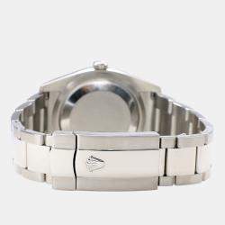 Rolex Custom Silver Diamond Stainless Steel Datejust 116200 Automatic Men's Wristwatch 36MM