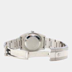 Rolex Custom Silver Diamond Stainless Steel Datejust 116200 Automatic Men's Wristwatch 36MM