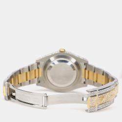 Rolex Custom  15.8CT Diamond 18K Yellow Gold Stainless Steel Datejust II 116333 Automatic Men's Wristwatch 41mm