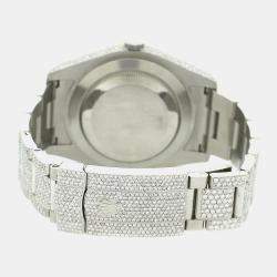 Rolex Custom  23.3CT Diamond 18K Yellow Gold Stainless Steel Datejust II  Automatic Men's Wristwatch 41mm