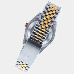 Rolex Custom Champagne 3.10CT Diamond 18K Yellow Gold Stainless Steel Datejust  Automatic Men's Wristwatch 36mm